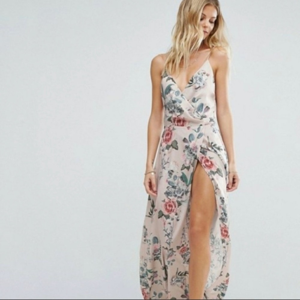 Majorelle Cubano Floral Garden Fairy Wrap Maxi Dress Size Small - Picture 2 of 8